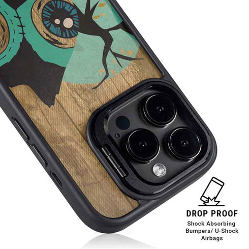 Autumn Owl iPhone 15 Pro Kickstand Case
